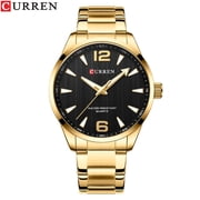 CURREN Steel Band Watch for Man Fashion Business Quartz Wristwatch Simple Dial Classic Design Luminous Hand Original Brand Clock