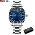 thumbnail image 1 of CURREN Top Brand Luxury Fashion Watches Men New Stainless Steel Waterproof Wristwatch Quartz Clock Male 8406, 1 of 6