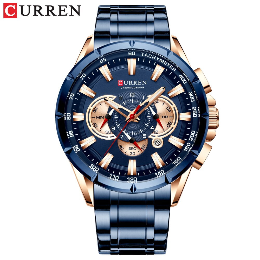 CURREN Top Brand Sport Men's Watches Luxury Stainless Steel