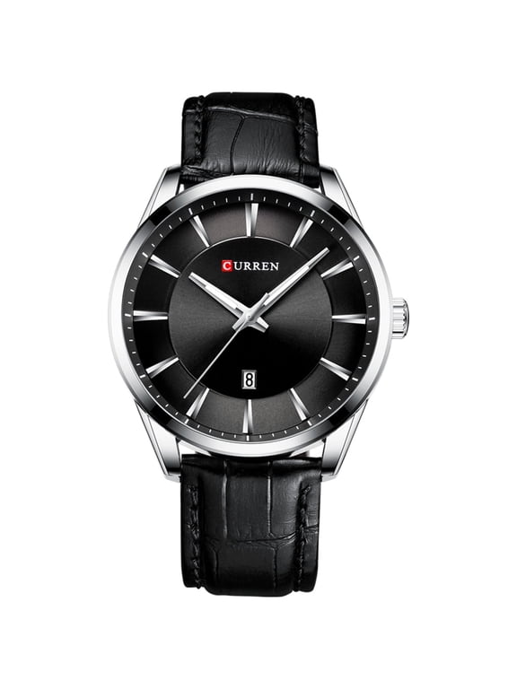 CURREN 8365 Quartz Man Wristwatch Watch for Male with Leather Strap Band Calendar Indicator Date Waterproof Mens Watches Wearable Accessories
