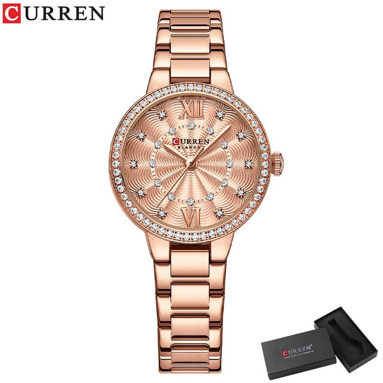 CURREN Watch Women Fashion Simple Women\u0026#39;s Bracelet Watches Ceramic Band  Quartz Wristwatch Waterproof Clock Relogio Feminino - Walmart.com, image size:1280x1280