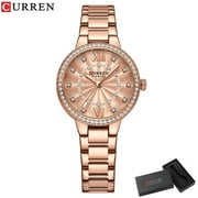 CURREN Watch Women Fashion Simple Women's Bracelet Watches Ceramic Band Quartz Wristwatch Waterproof Clock Relogio Feminino