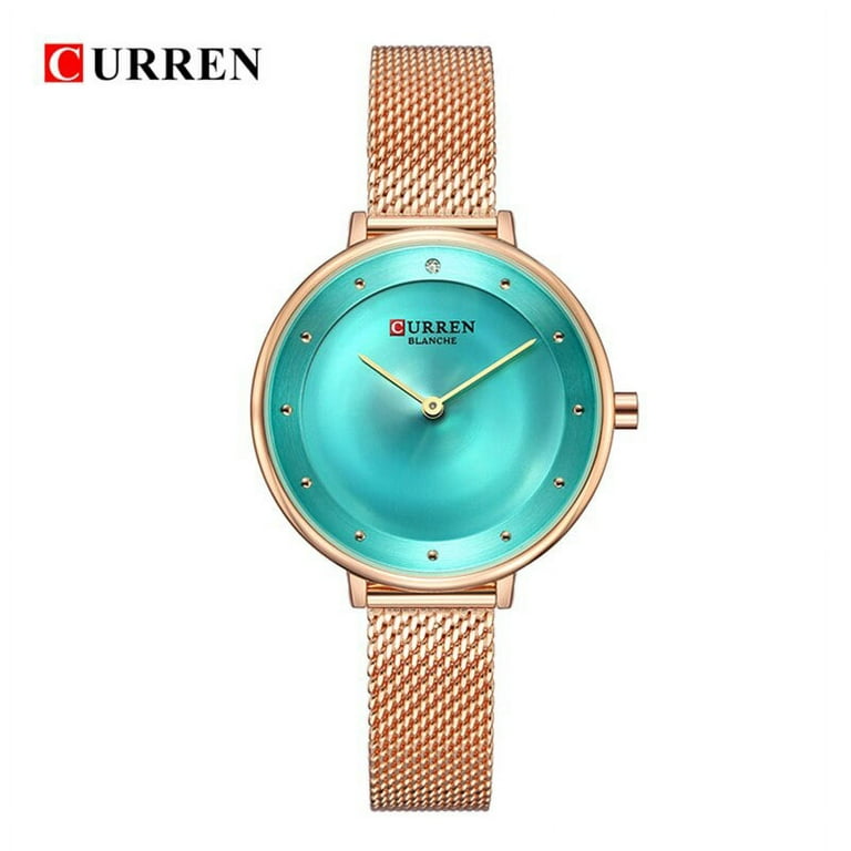 CURREN Women Quartz Watch Top Brand Fashion Mesh Belt Casual