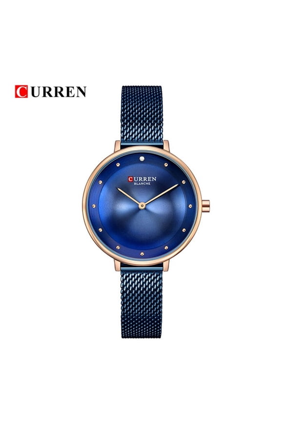 CURREN Women Quartz Watch Top Brand Fashion Mesh Belt Casual Simple Wristwatch Luxury Ladies Dress Bracelet Femme Reloj Hombre
