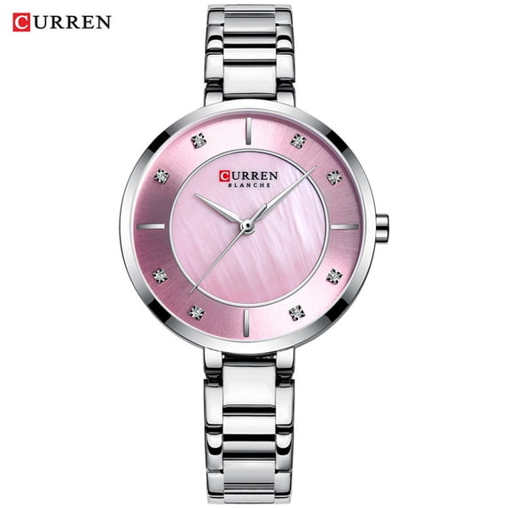 CURREN Women Watches Luxury Brand Stainless Steel Band Dress Ladies Wristwatch with Crystal Rhinestone Quartz Clock Female