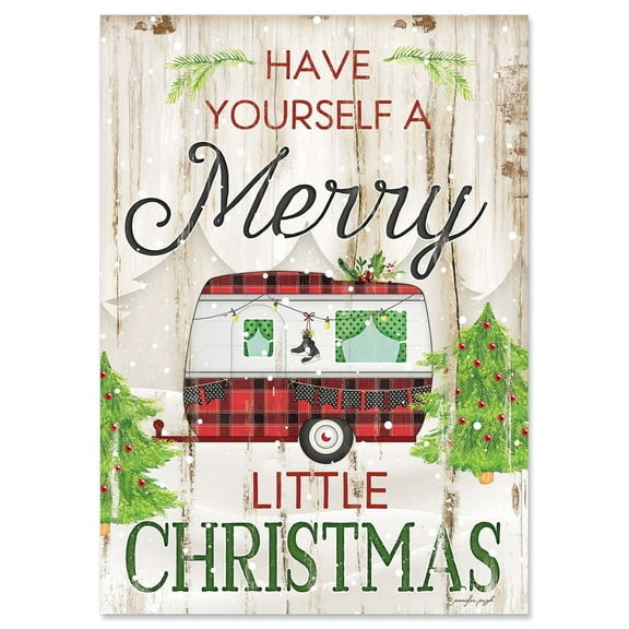 Current Camping Christmas Greeting Cards-Large 5 x 7 Inch Cards, Sentiments Inside, Envelopes Included- Set of 18