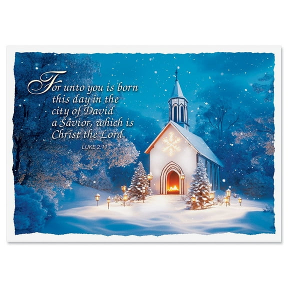 Current Church Religious Christmas Greeting Cards - Set of 18, 5" x 7"