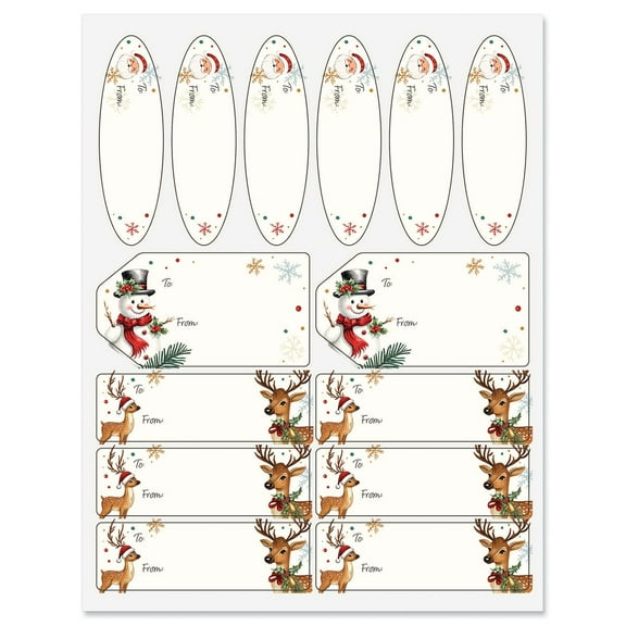 CURRENT Memories of Christmas To/From Labels - Set of 42 Include 3 Sizes/Shapes, Christmas Gift Presentation, Holiday, Celebration