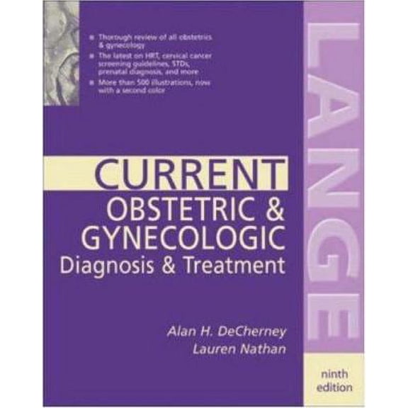 Pre-Owned CURRENT Obstetric & Gynecological Diagnosis & Treatment (Paperback) 0838514014 9780838514016