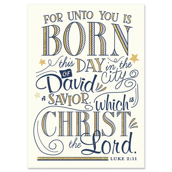 CURRENT Tidings of Joy Greeeting Cards Set- Large 5 x 7 Inch Cards, Sentiments Inside, Envelopes Included- Set of 18- Singel Design