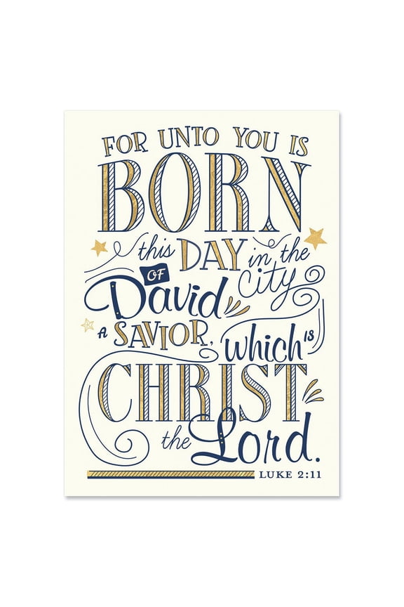 Tidings of Joy Greeeting Cards Set- Large 5 x 7 Inch Cards, Sentiments Inside, Envelopes Included- Set of 18- Singel Design