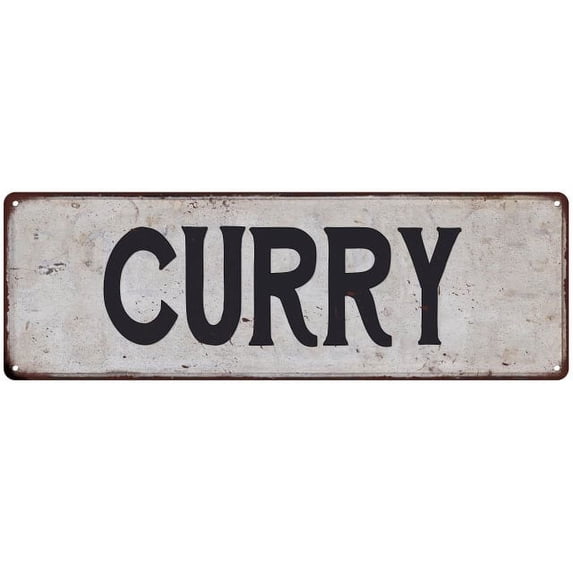 CURRY Vintage Look Rustic Chic Metal Sign 6x18 106180036233
