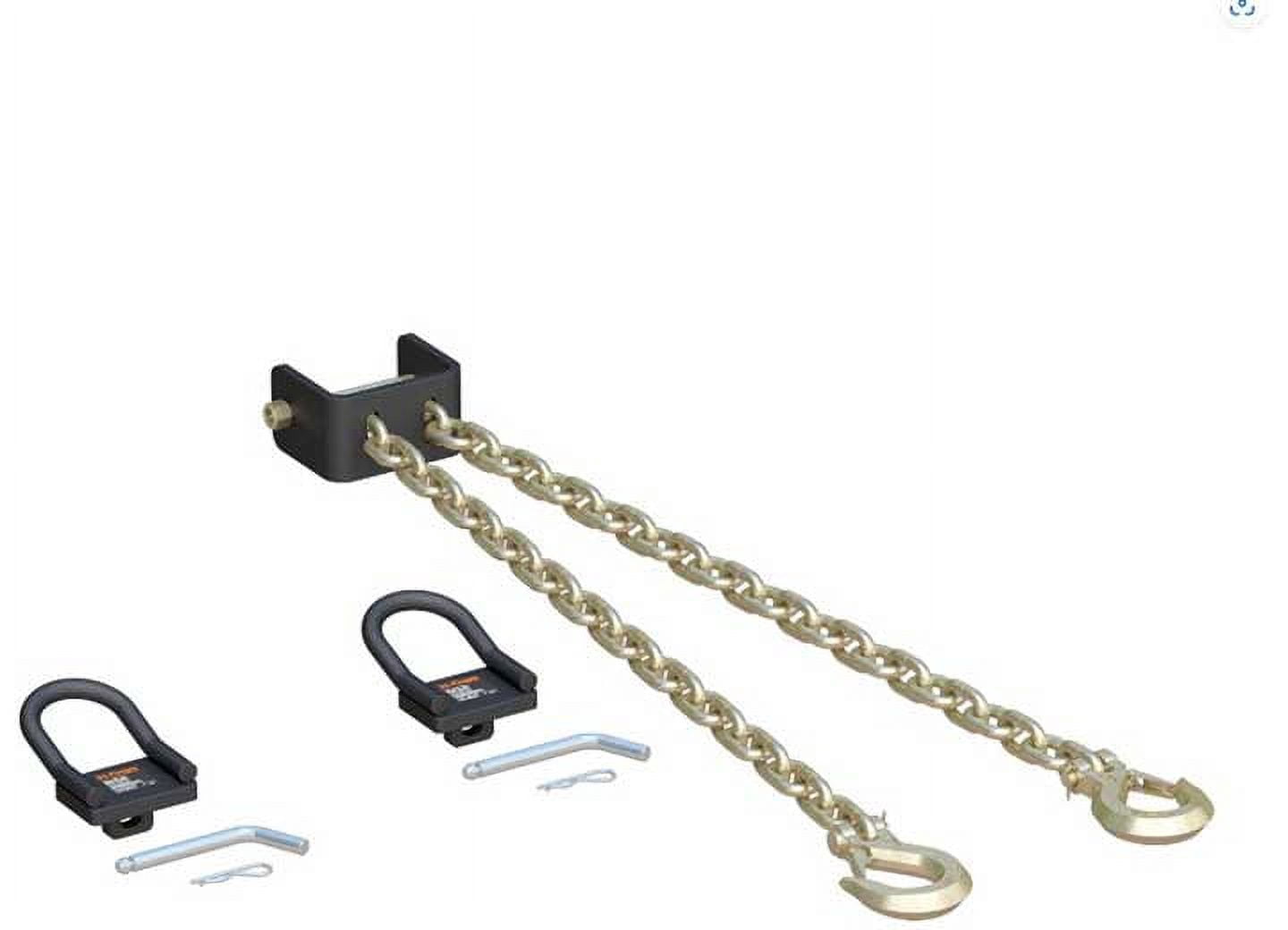 CURT 16612 CrossWing 5th Wheel Safety Chain Assembly with Rail Anchors ...
