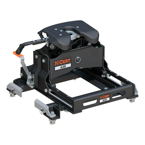 CURT 16698 A20 5th Wheel Slider Hitch, 20,000 lbs, Select Chevy Silverado, GMC Sierra 2500, 3500 HD, 6.5-Foot Bed Puck System