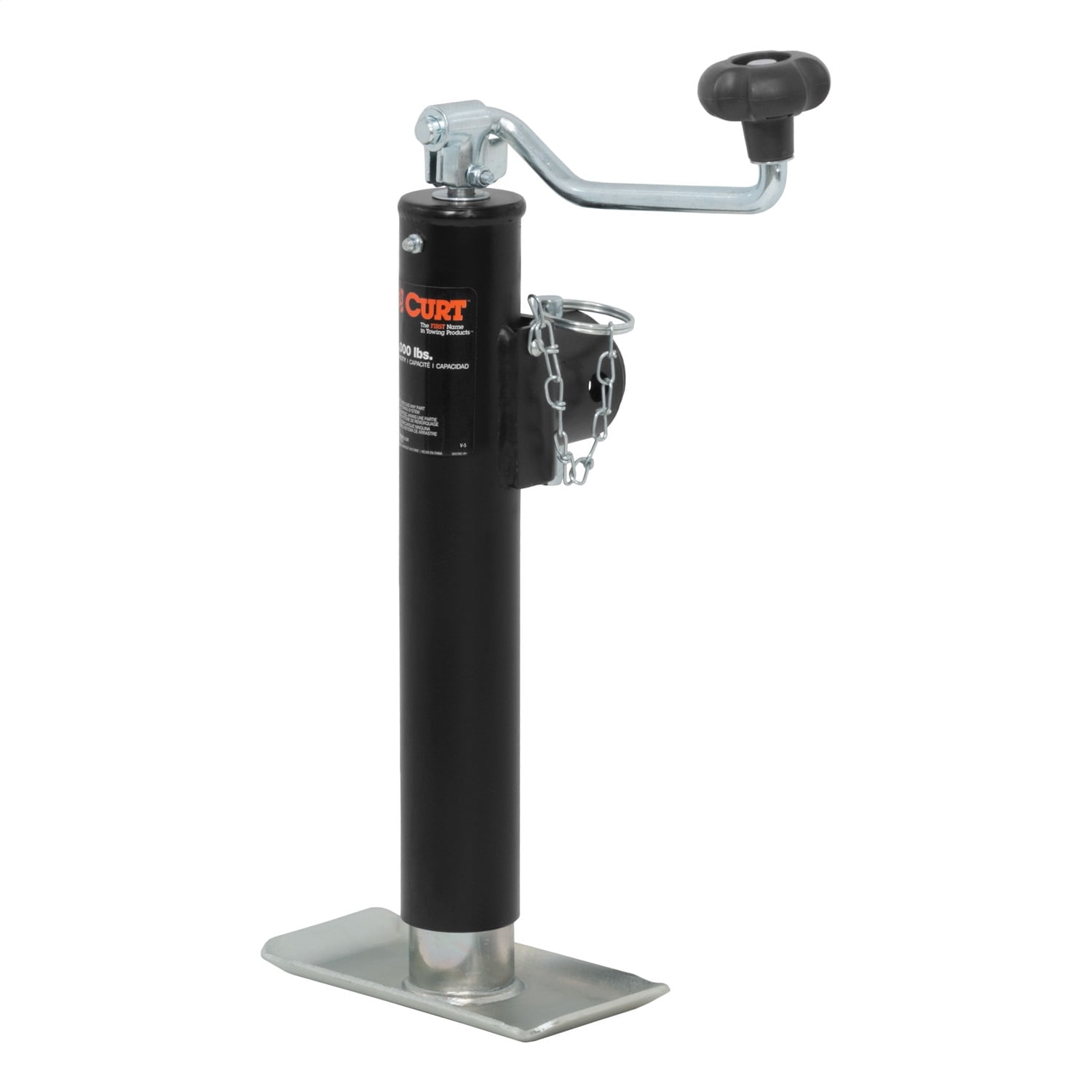 CURT 28320 Weld-On Pipe-Mount Swivel Trailer Jack, 2,000 lbs. 10-3/4 ...