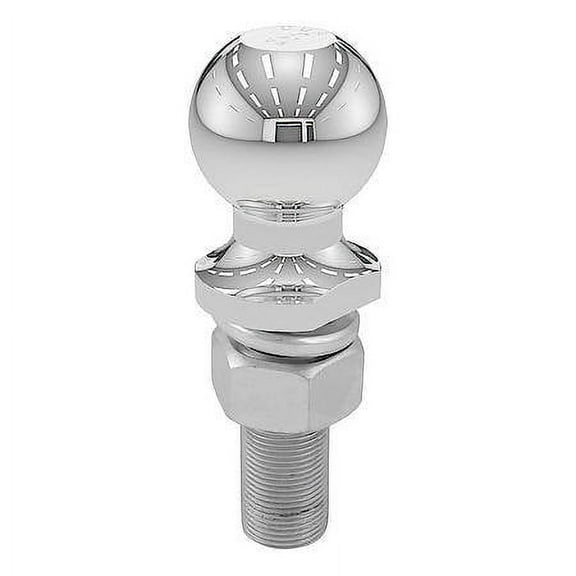 CURT 40074 Chrome Trailer Hitch Ball, 6,000 lbs, 2-Inch Diameter, 1 x 3-Inch Shank