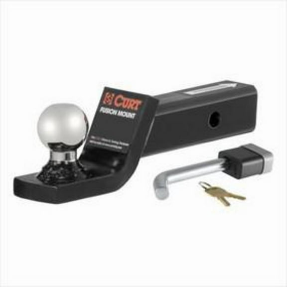 CURT 45141 Trailer Hitch Mount, 2-Inch Ball, Lock, Fits 2-In Receiver, 7,500 lbs, 2" Drop