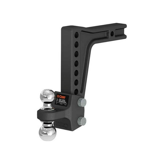 Curt 45936 Deep-Drop Adjustable Trailer Hitch Ball Mount Dual Ball 2" Shank 15K