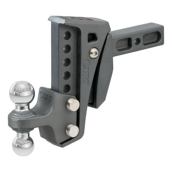CURT 45951 Rebellion XD Adjustable Cushion Hitch Ball Mount, 2-Inch Receiver, 15,000 lbs., 6-Inch Drop