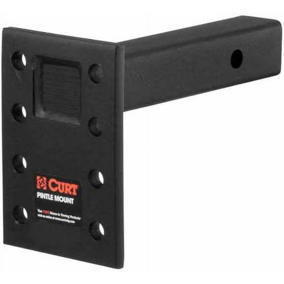 CURT 48324 Adjustable Pintle Mount for 2-Inch Hitch Receiver, 10,000 lbs, 6-1/2-Inch Drop, 8-Inch Length