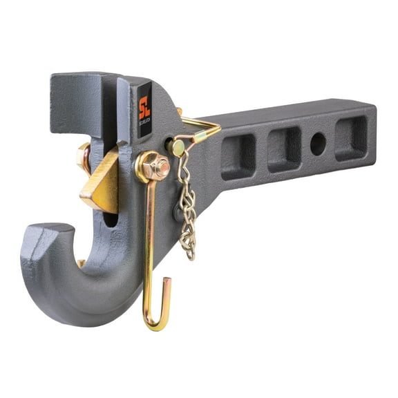 CURT 48405 SecureLatch Receiver-Mount Pintle Hook, 2-Inch Shank, 14,000 Pounds