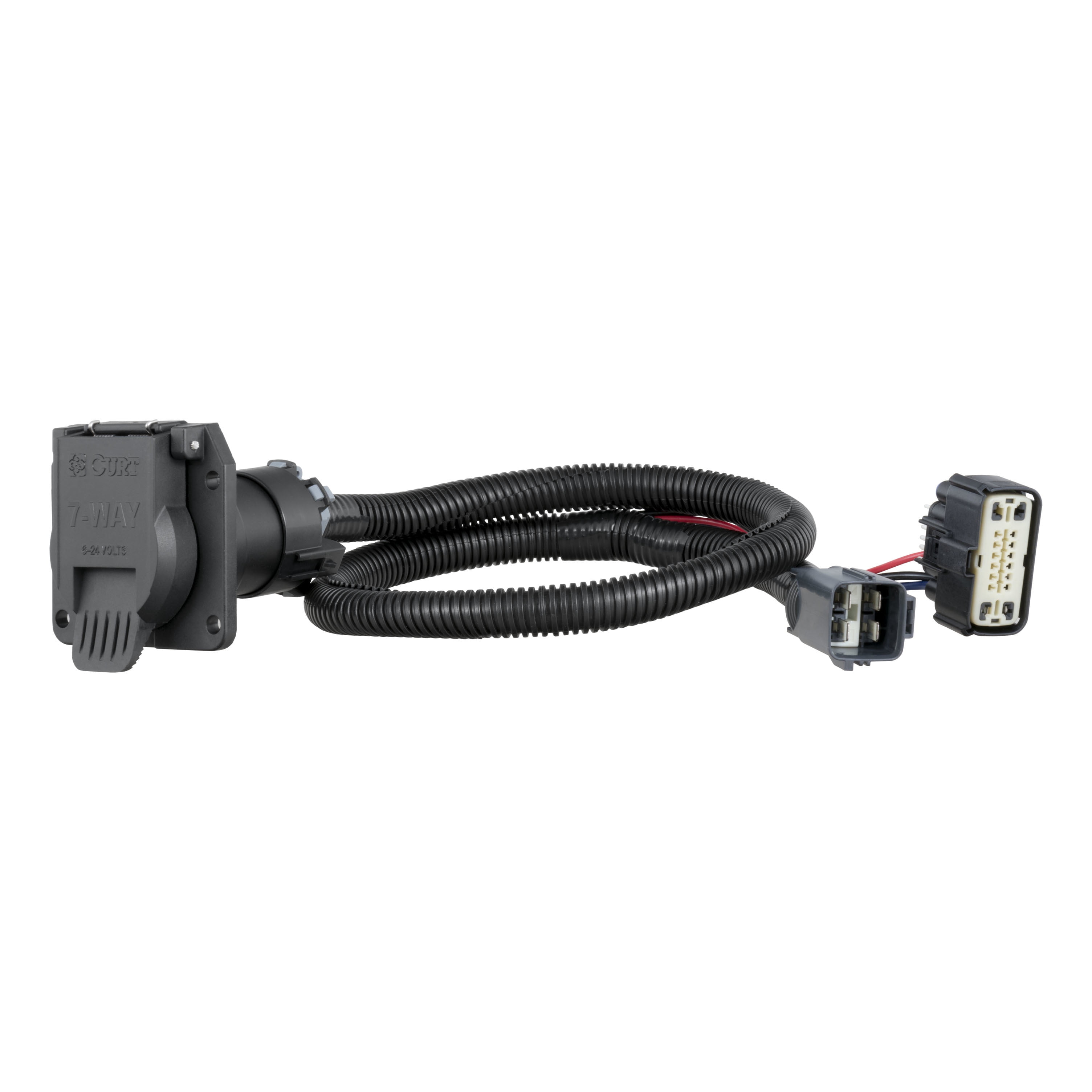 CURT 56326 Vehicle-Side Custom RV Blade 7-Pin Trailer Wiring Harness, Select Chevrolet Blazer, Cadillac XT5, XT6, GMC Acadia