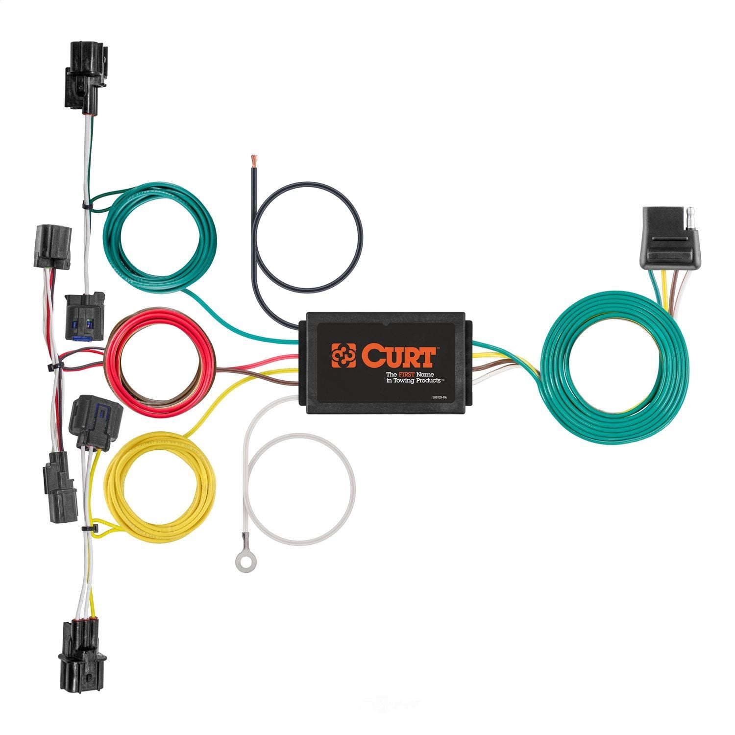CURT 56457 Custom Wiring Harness; 4-Way Flat Output; Select Kia Forte, Fits Select Kia Forte