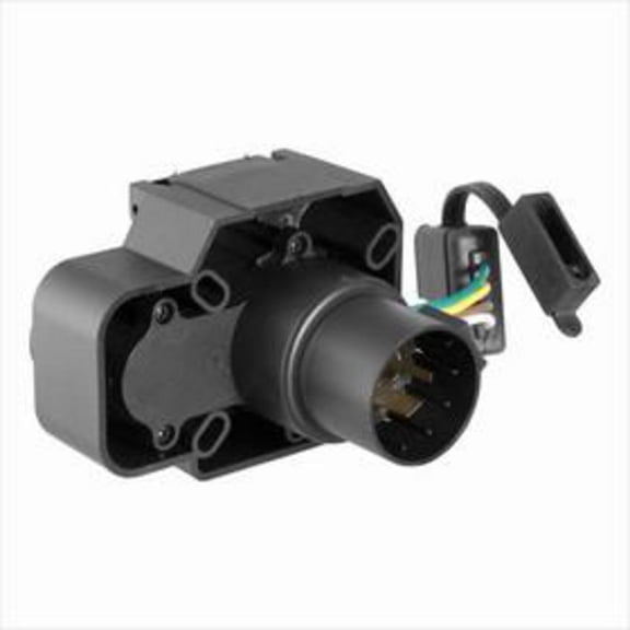 CURT 57101 Dual-Output Vehicle-Side 7-Pin, 4-Pin Connectors with Backup Alarm, Factory Tow Package and USCAR Socket Required