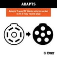 thumbnail image 1 of Curt Manufacturing 8' Dinghy Towing Adapter and Socket (7-Way RV Blade to 6-Way Round Vehicle) - 57283, 1 of 5