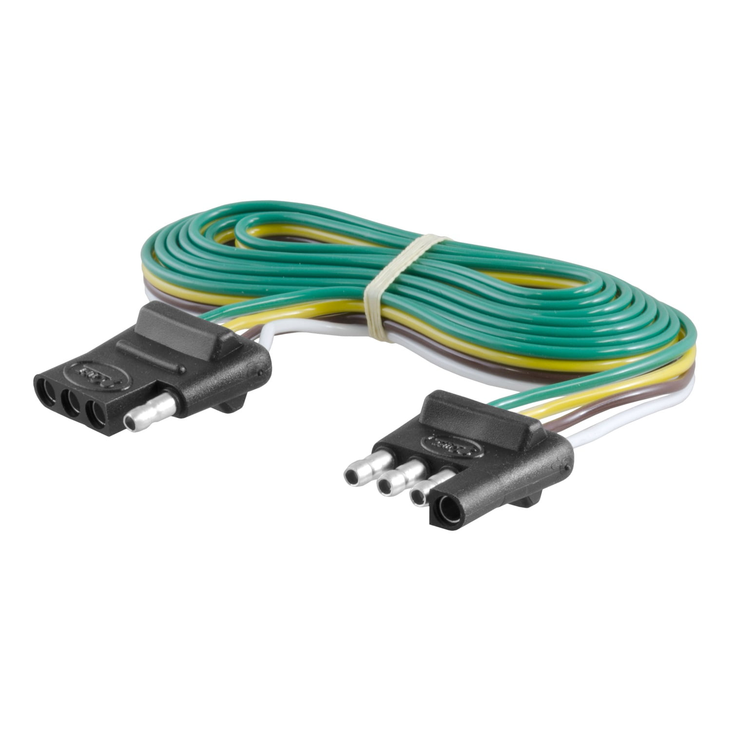 CURT 58050 Vehicle-Side and Trailer-Side 4-Pin Flat Wiring Harness with 72-Inch Wires