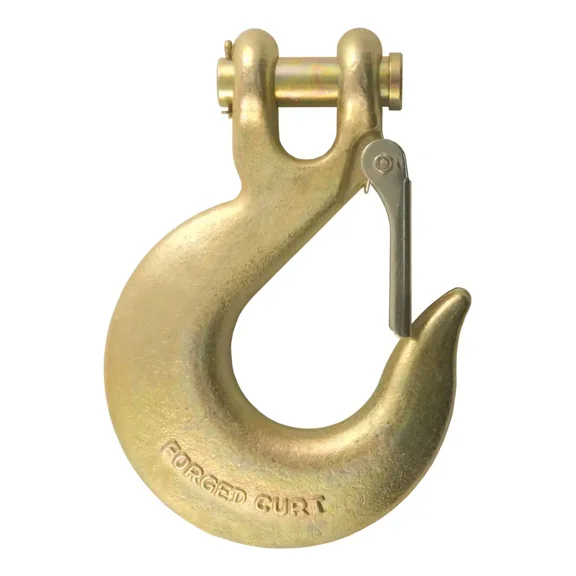 CURT 81920 5/8-Inch Forged Steel Clevis Slip Hook with Safety Latch, 65,000 lbs, 1-1/4-In Opening, 5/8" Pin