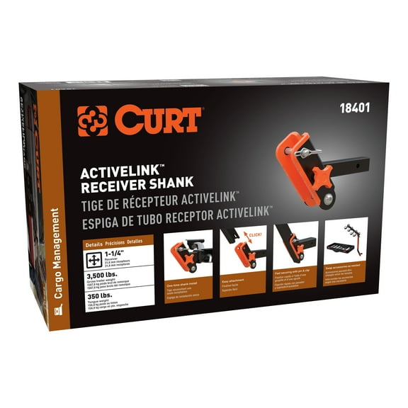 CURT 18401 ActiveLink 1-1/4" Receiver Shank