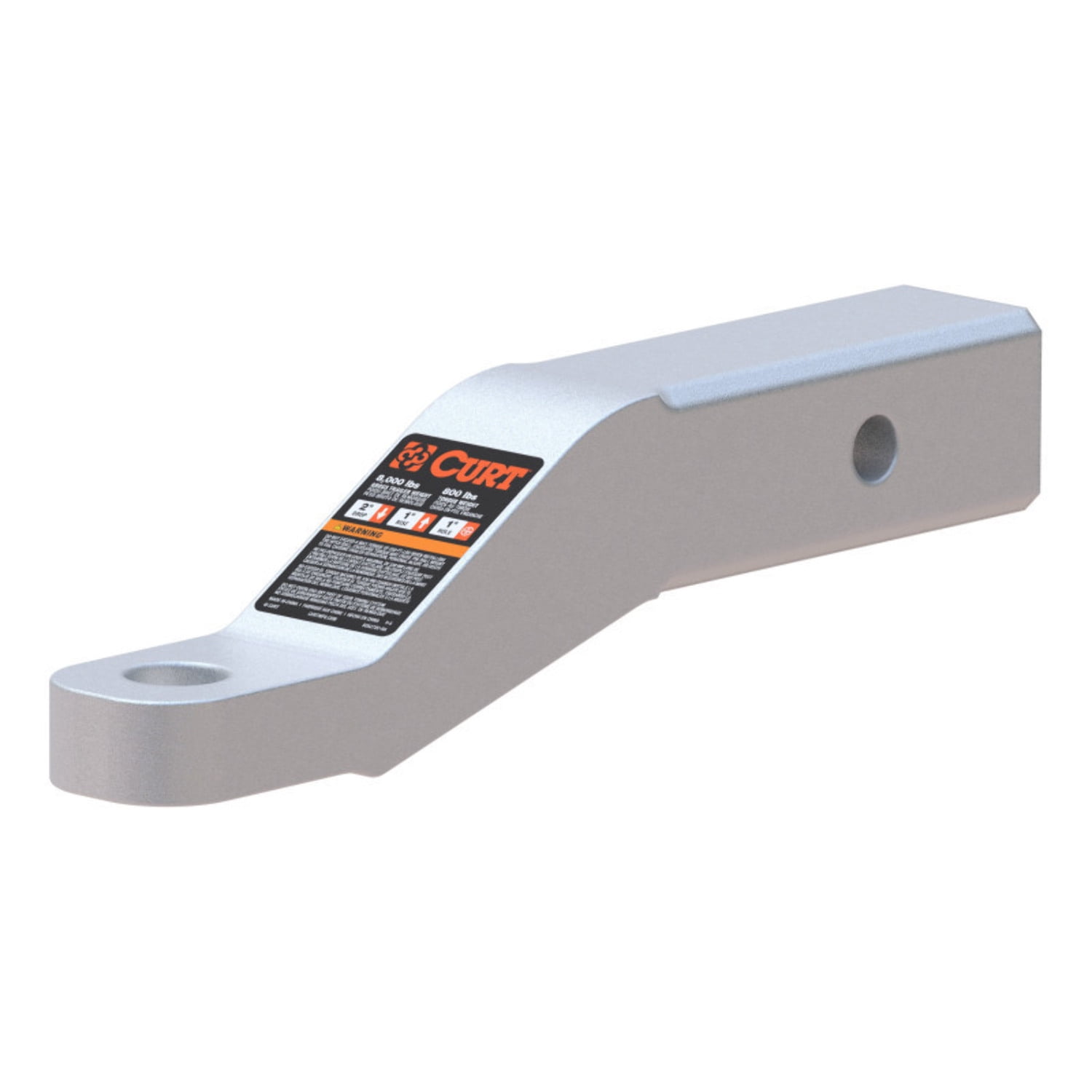 CURT Aluminum Ball Mount (2" Shank, 8,000 lbs, 2" Drop, 8-1/2" Long) Trailer Hitch Ball Mount