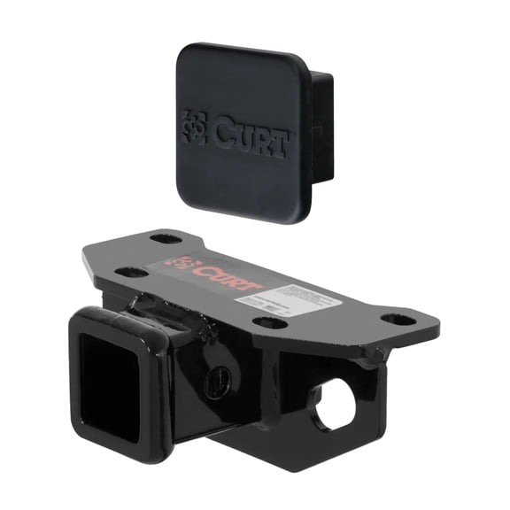 CURT Class 3 Trailer Hitch with 2" Rubber Hitch Tube Cover for 2010-2023 Lexus GX460 | 2" Receiver