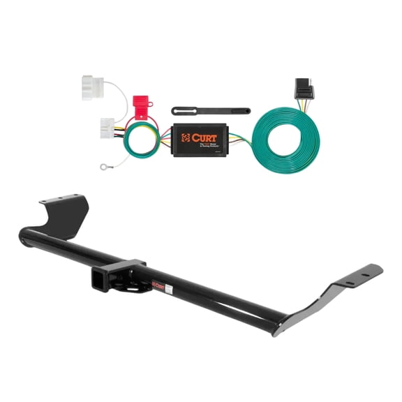 CURT Class 3 Trailer Hitch with 4-Way Flat Custom Wiring Connector for 2011-2017 Honda Odyssey | 2" Receiver