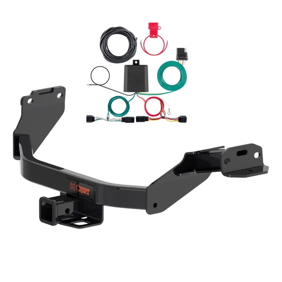 CURT Class 3 Trailer Hitch with 4-Way Flat Custom Wiring Harness for 2021-2026 Kia Sorento (Excl. SX Trims & Hybrids) | 2" Receiver