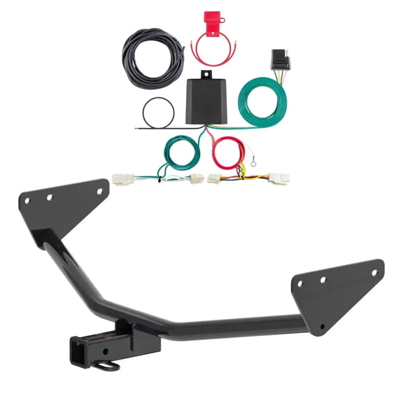CURT Class 3 Trailer Hitch with 4-Way Flat Custom Wiring Harness for 2022-2026 Mitsubishi Outlander | 2" Receiver