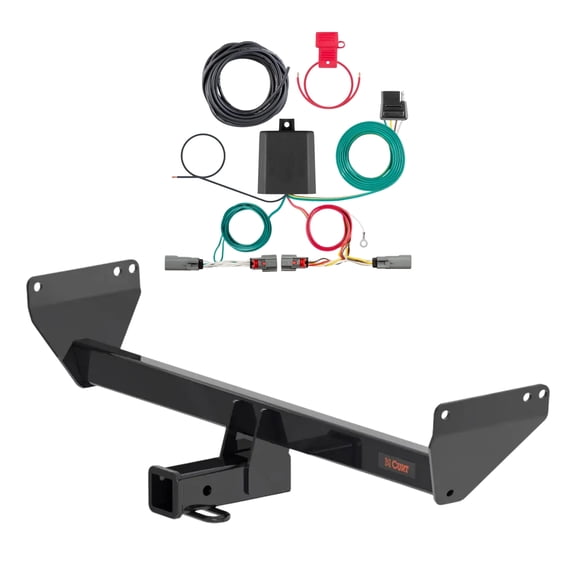 CURT Class 3 Trailer Hitch with 4-Way Flat Custom Wiring Harness for 2023-2026 Mazda CX-50 | 2" Receiver