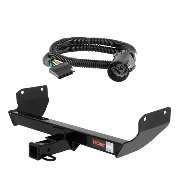 CURT Class 3 Trailer Hitch with Replacement OE 5-Way Flat Socket for 2011-2022 Jeep Grand Cherokee | 2" Receiver