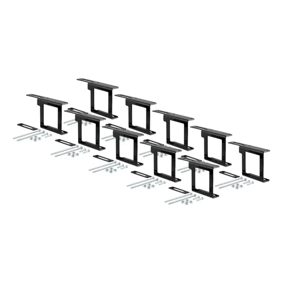 CURT 58001010 Easy-Mount Vehicle Trailer Wiring Connector Mounting Bracket for 2-Inch Receiver, 4 or 5-Way Flat, 10-Pack