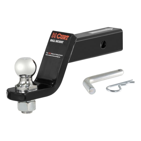 CURT 45055 Trailer Hitch Mount with 1-7/8-Inch Ball & Pin, Fits 2-Inch Receiver, 3,500 lbs, 4-Inch Drop