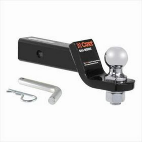 CURT 45036 Trailer Hitch Mount with 2-Inch Ball & Pin, Fits 2-In Receiver, 7,500 lbs, 2" Drop