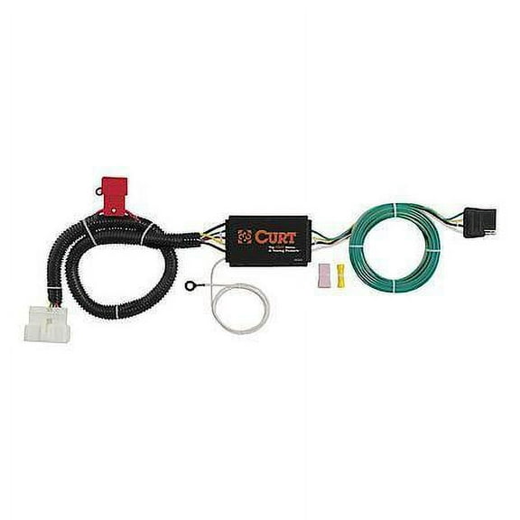 CURT OE Custom Vehicle-to-Trailer Wiring Connector Compatible with Honda Pilot, 4-Way Flat Socket