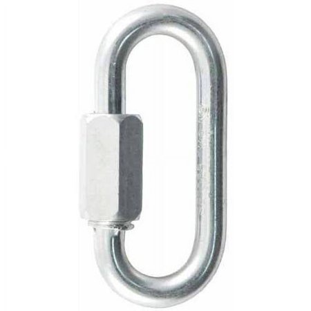 CURT 82611 Threaded Quick Link Trailer Safety Chain Hook Carabiner Clip, 1/4-Inch Diameter, 4,400 lbs Break Strength