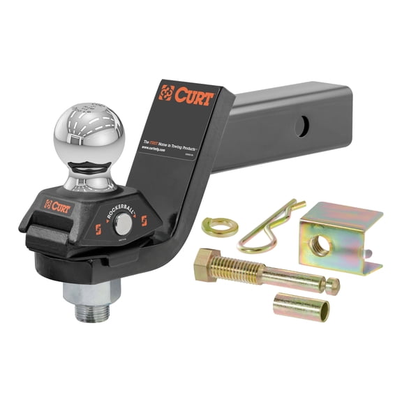 CURT RockerBall 2", 2" Shank Diameter, 3" Shank Length, Class III Automotive Hitch Ball, 7500 lb TW