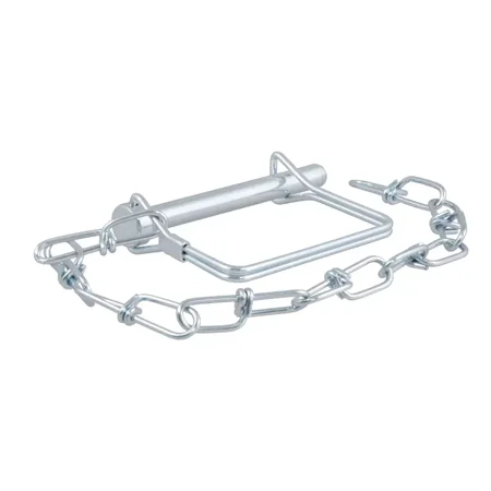 CURT 25034 Trailer Coupler Pin with 12-Inch Chain, 5/16-Inch Diameter x 3-Inch Long