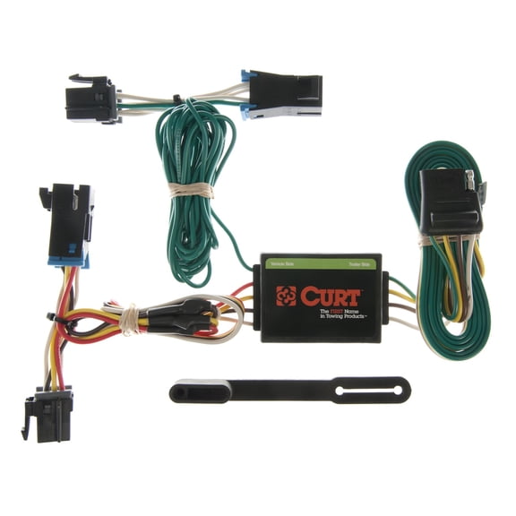CURT 55377 Vehicle-Side Custom 4-Pin Trailer Wiring Harness, Select Chevrolet Express, GMC Savana 1500, 2500, 3500
