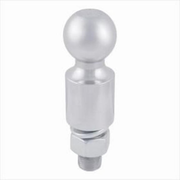 CURT 40034 Chrome Trailer Hitch Ball, 6,000 lbs, 2-Inch Rise, 2-Inch Diameter, 1 x 2-1/8-Inch Shank