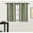 thumbnail image 1 of CURTAIN SET SAGE D24 DRAPE PANEL SILKY SOLID LINED EFFICIENT ENERGY BLACKOUT WINDOW KITCHEN BATHROOM CURTAIN SIZE 30" WIDE X 36" LENGTH, 1 of 1
