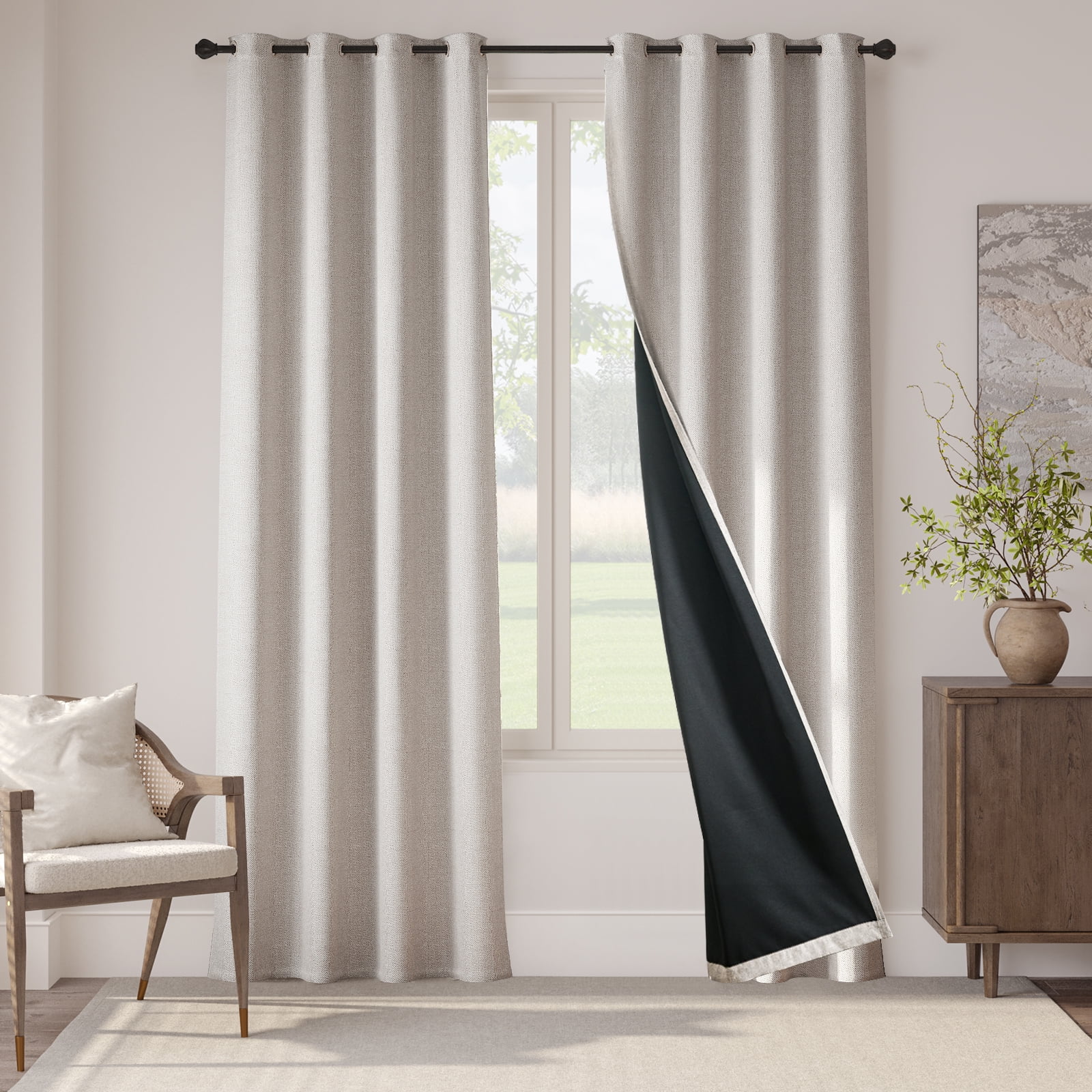 Curtainking Luxury Look Blackout Curtains for Bedroom, Grommet Top ...
